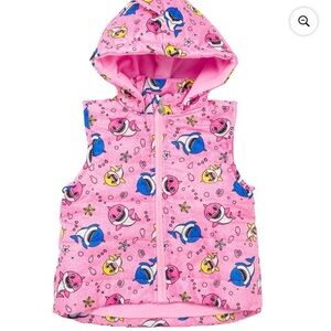 Pink Hooded Vest baby Shark
